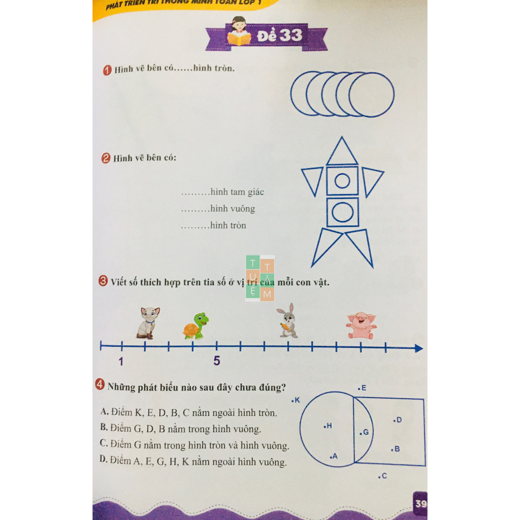 Sách - Phát triển trí thông minh Toán lớp 1