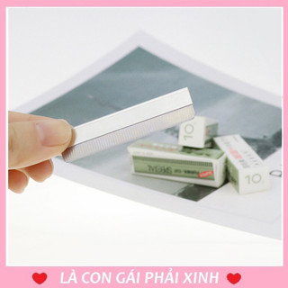 Set 10 lưỡi dao cạo lông mày, hộp 10 lưỡi dao lam mini, cạo, tỉa lông mày chuyên dụng, nhỏ gọn sắc bén cạo mày dễ dàng