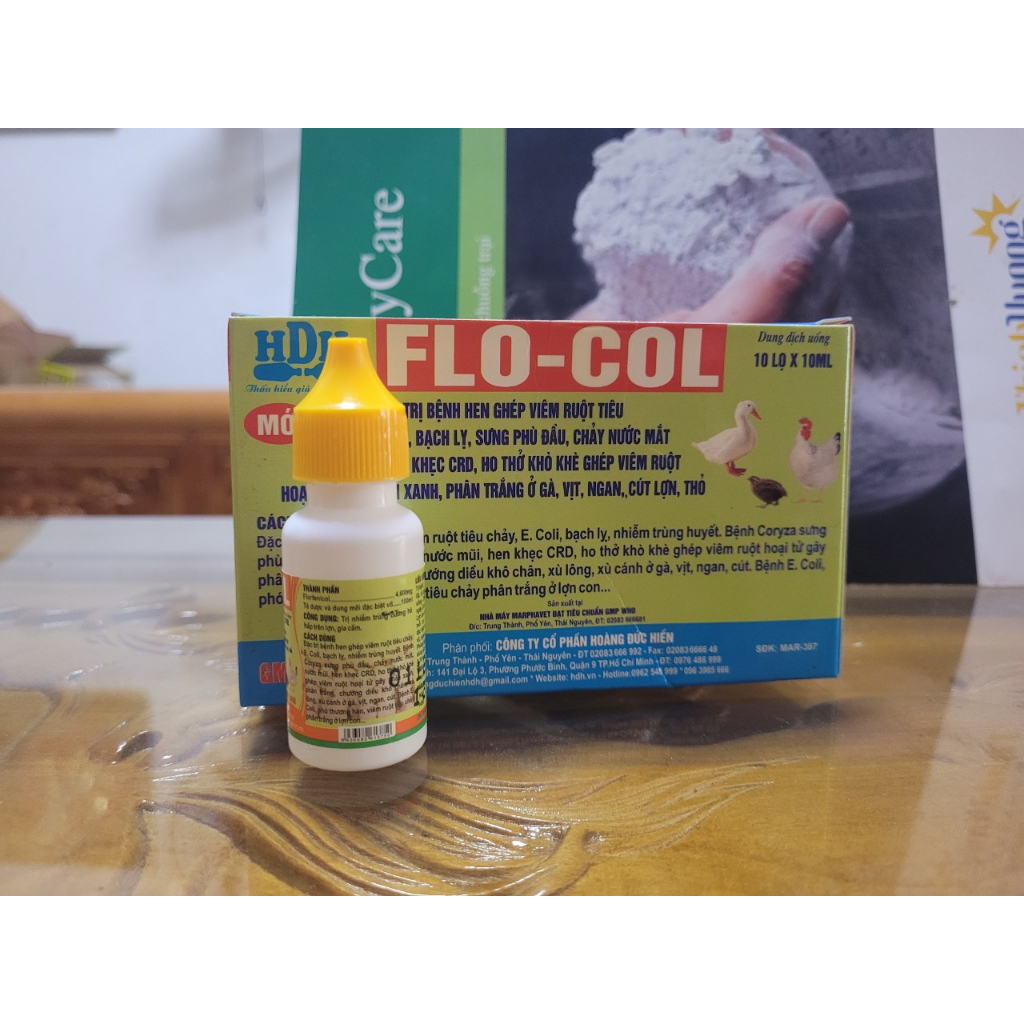 Flo-col: 10ml, thương hàn, tụ huyết trùng, hen khẹc