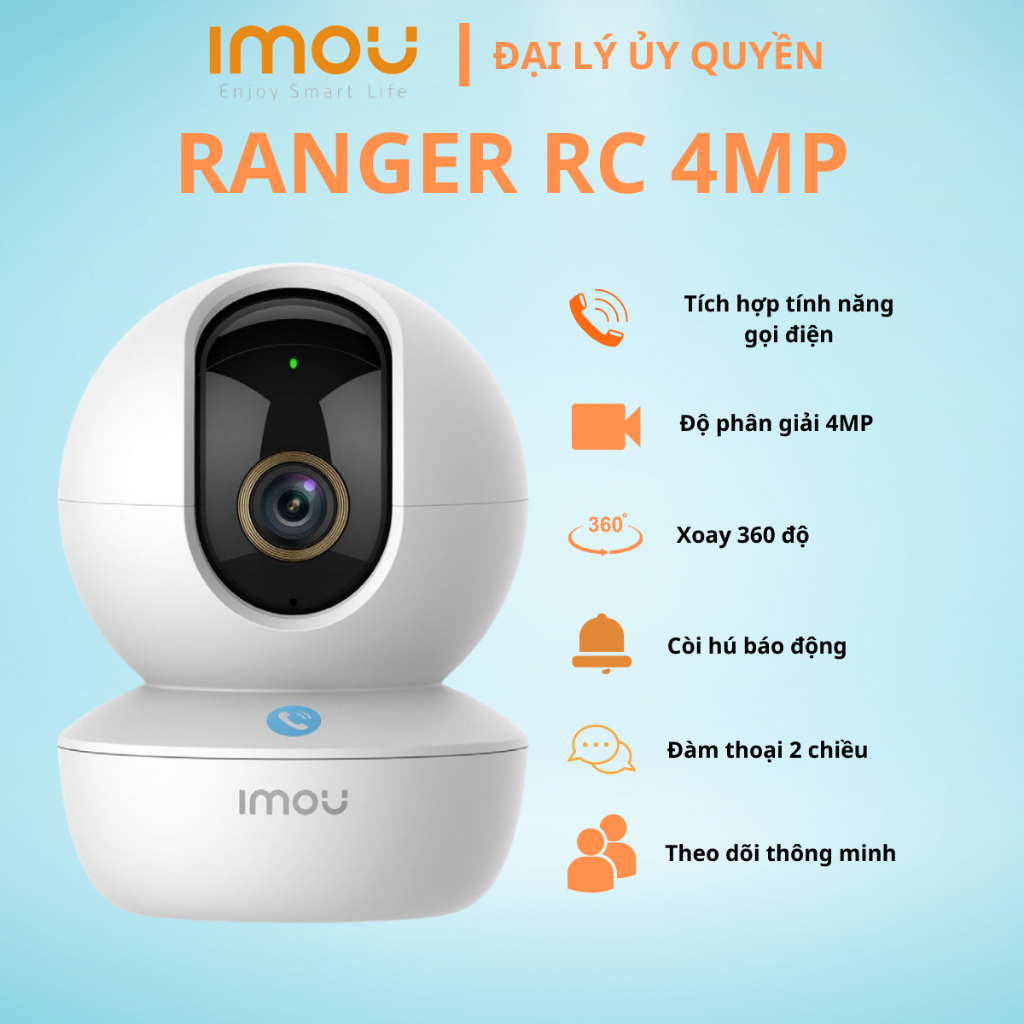 Camera wifi Imou gọi điện xoay 360 độ , đàm thoại 2 chiều - chính hãng bảo hành 24 tháng