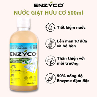 Nước Giặt Sinh Học Hữu Cơ ENZYCO Lành Tính 90% Enzyme Từ Dứa 500ML Washing liquid