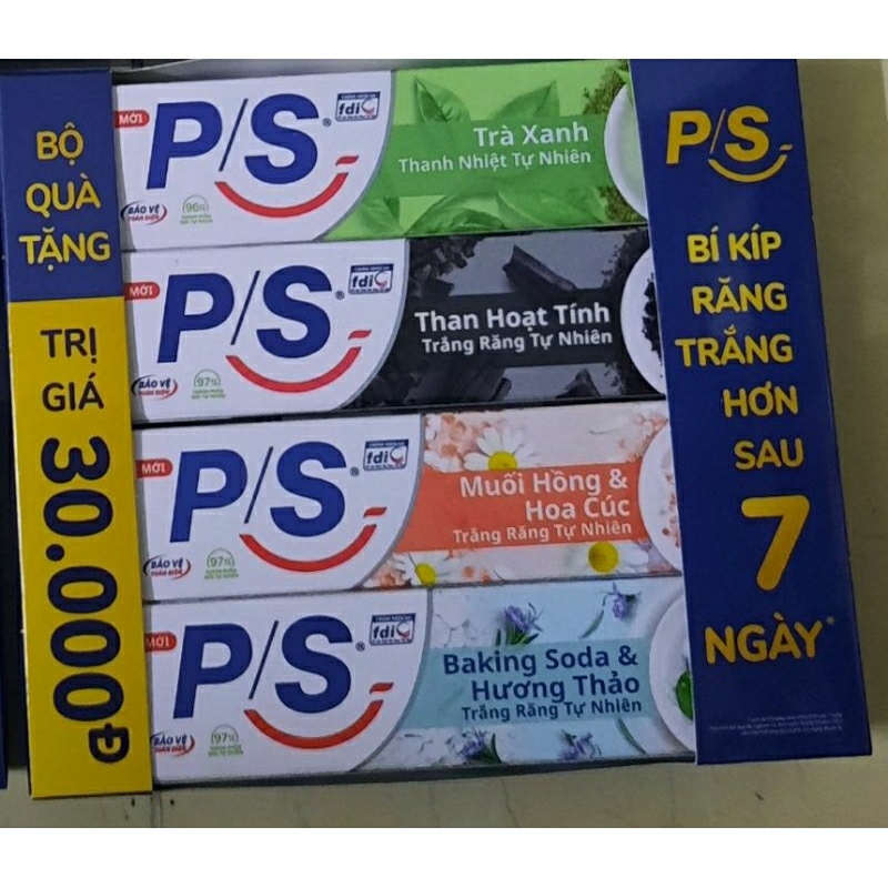 Combo 4 Cây Kem Đánh Răng P/S Thiên Nhiên 30g x4