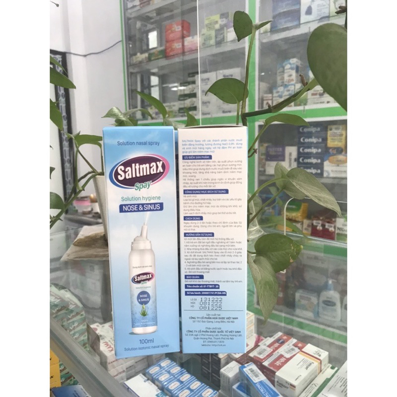 Dung dịch vệ sinh mũi Saltmax spay  vệ sinh sạch mũi hàng ngày