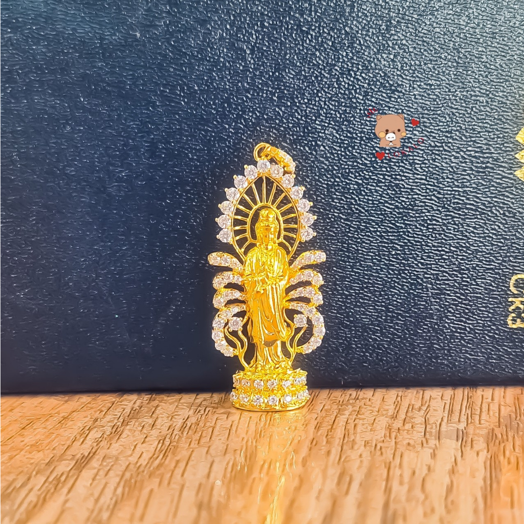 "Mặt Dây Chuyền Nữ Xuping Phật Quan Âm Bồ Tác Không Đen Không Gỉ - Tinh Hoa Sắc Đẹp và Sự Tự Tin" Lokalo 9.6.23