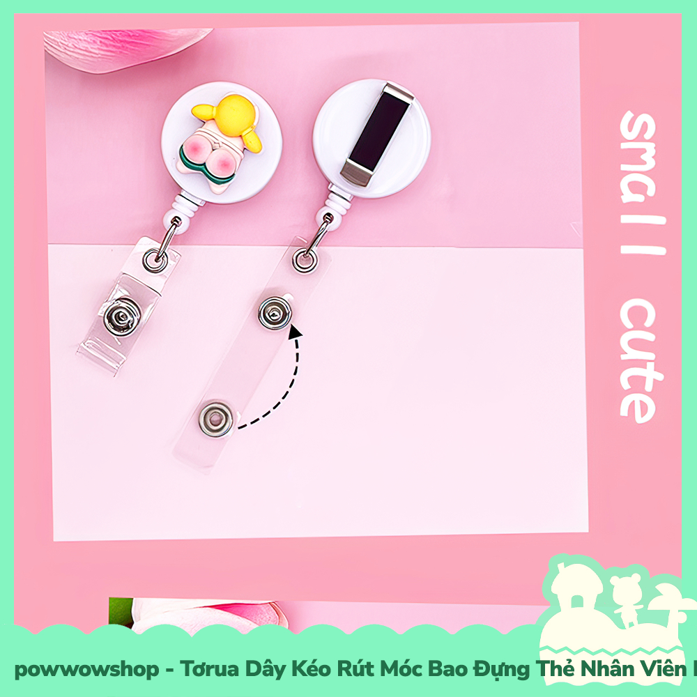 [Sẵn VN - Hỏa Tốc] Tơrua Dây Kéo Rút 60cm Móc Bao Đựng Thẻ Nhân Viên Phong Cách Beach Girl Thú Vị