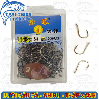 Lưỡi Câu Cá Chinu Tháp Xanh Gọng Chữ U Dùng Câu Cá Tra, Trê, Chim, Lóc