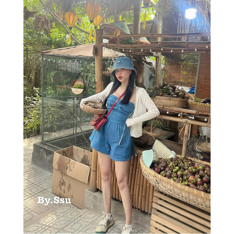 Jum liền jeans chiết eo hàng l1 hot hit mùa hè