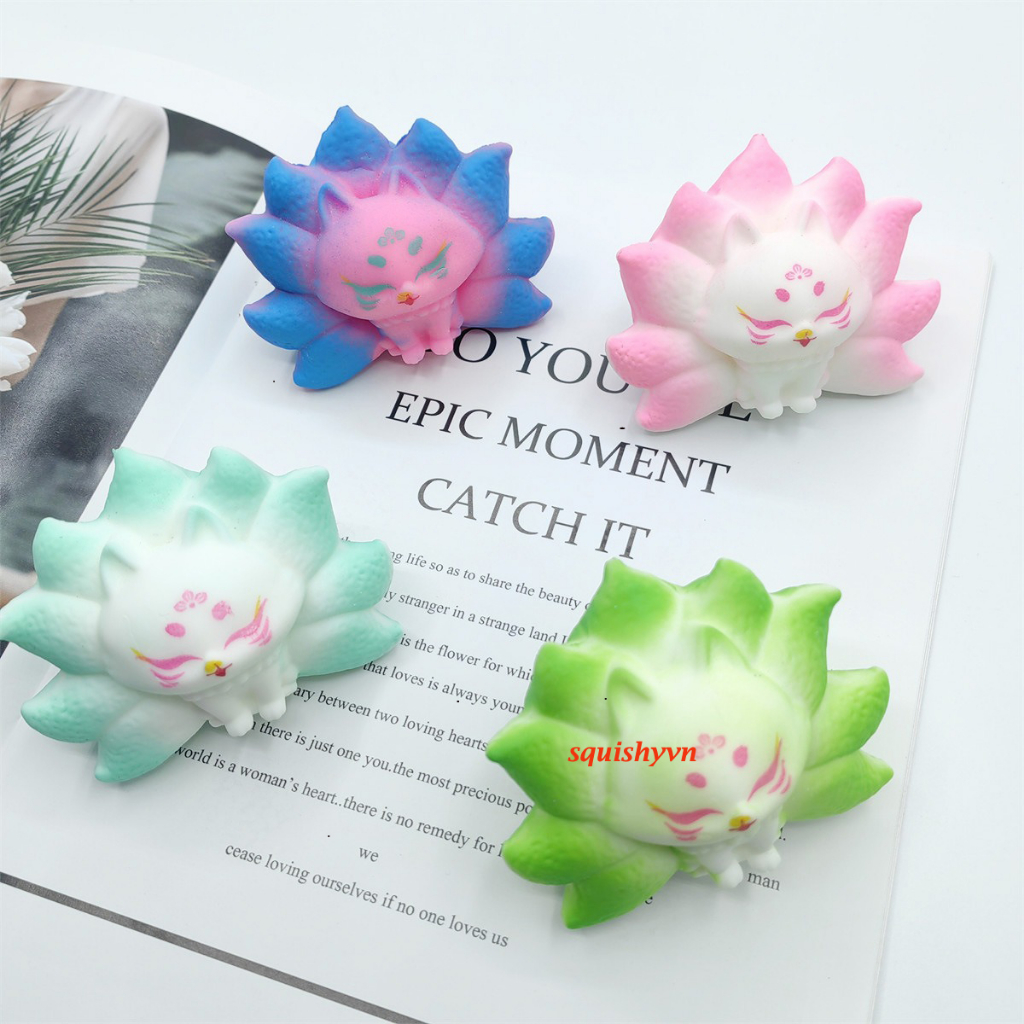 Bán hồ ly xanh dương 7 màu con cáo squishy đồ chơi bóp Siêu rẻ