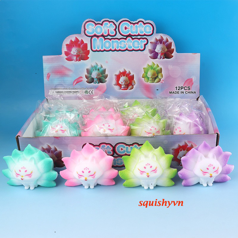 Bán hồ ly xanh dương 7 màu con cáo squishy đồ chơi bóp Siêu rẻ