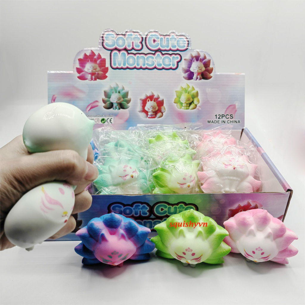 Bán hồ ly xanh dương 7 màu con cáo squishy đồ chơi bóp Siêu rẻ