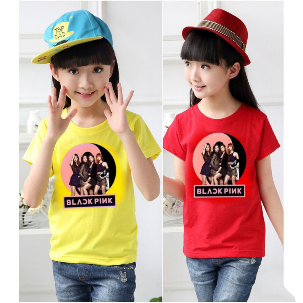 Áo thun đủ màu BlackPink cho bé gái dễ thương, nhóm nhạc Black Pink