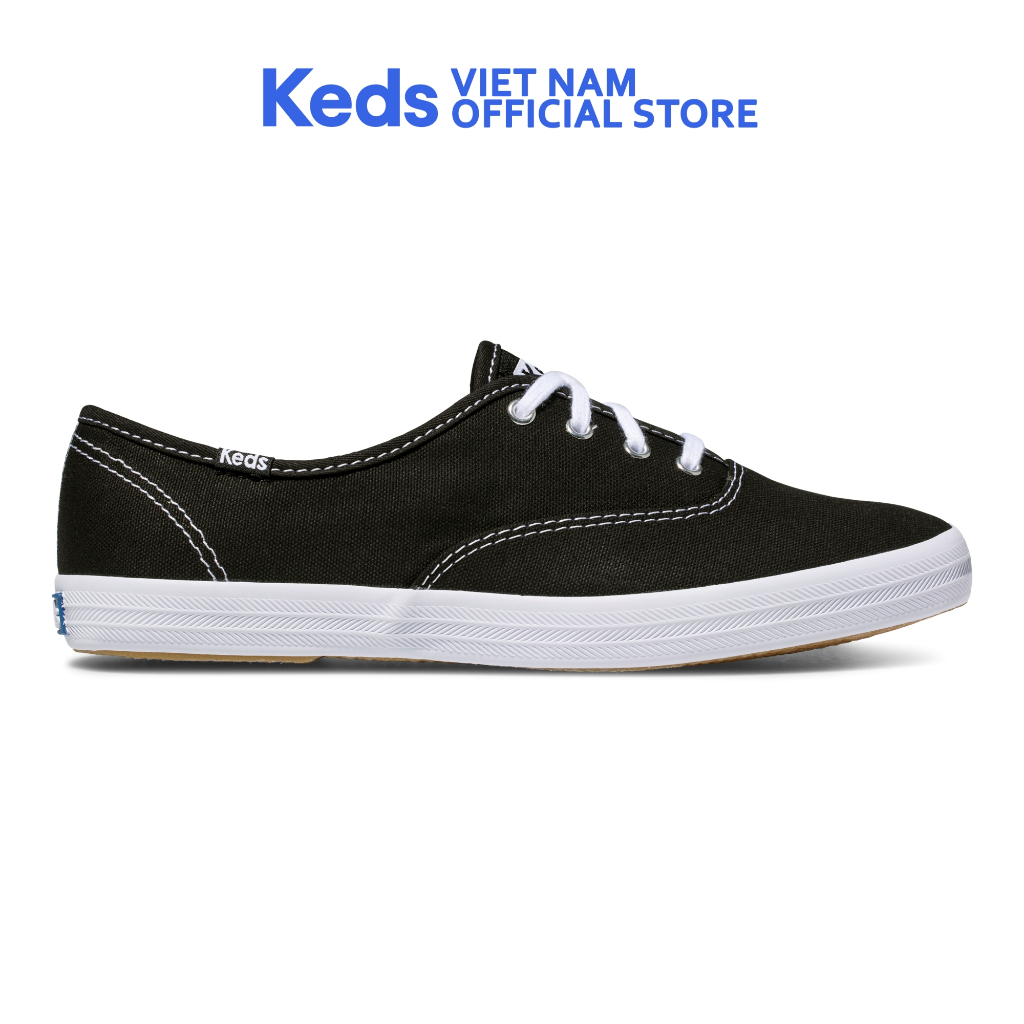 Giày Keds Nữ - Champion Canvas Black - KD034100