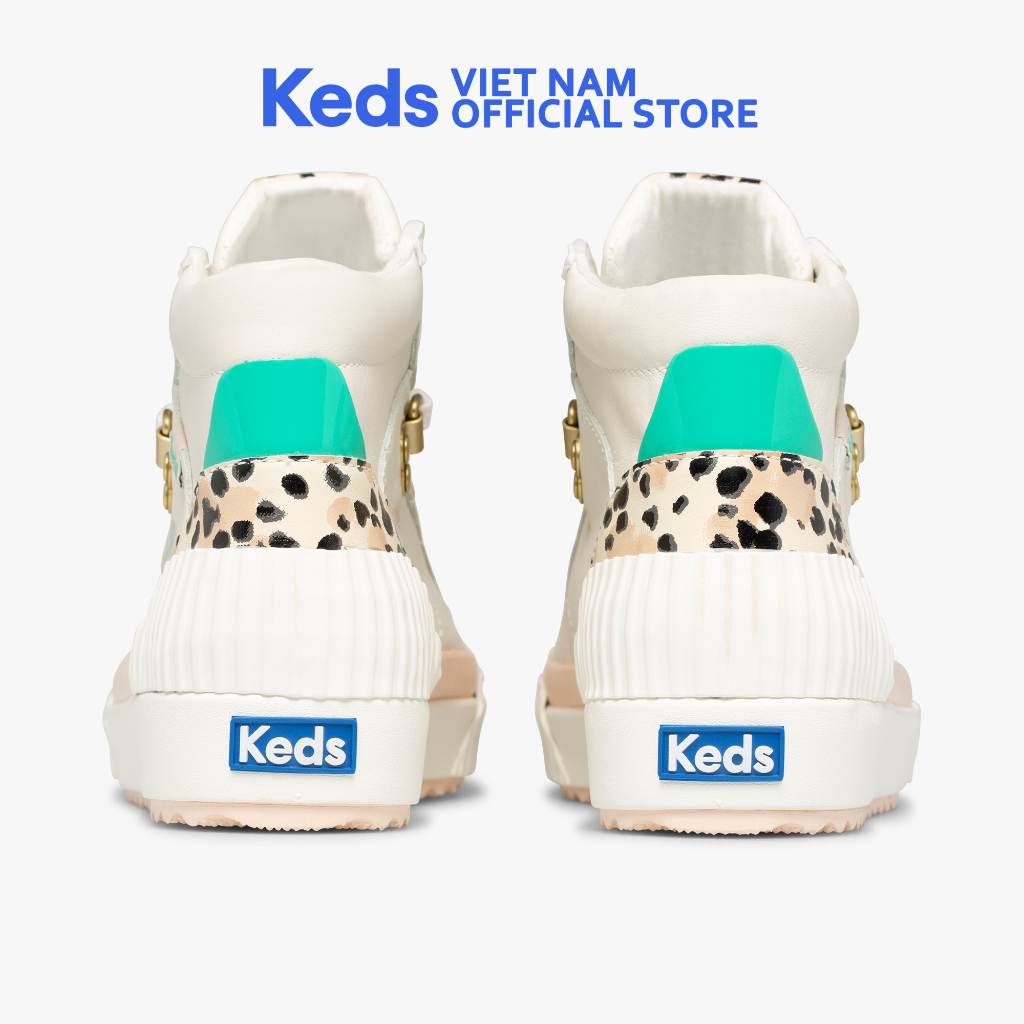 Giày Thể Thao Keds Nữ- Demi Trx Mid Leather Cream Leopard- KD066015