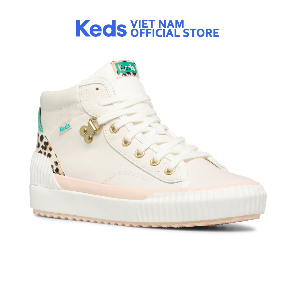 Giày Thể Thao Keds Nữ- Demi Trx Mid Leather Cream Leopard- KD066015