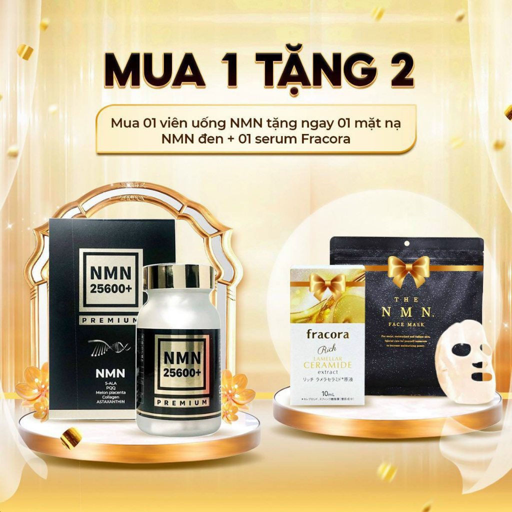 Viên Uống bổ sung Collagen chống lão hoá da, trẻ hoá da Premium NMN 25600+ Nhật Bản
