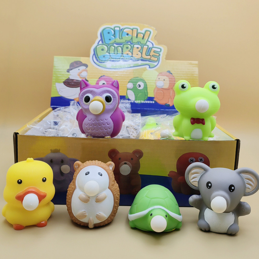 Thú thổi bong bóng siêu đáng yêu,Thú silicon,đồ chơi giảm tress