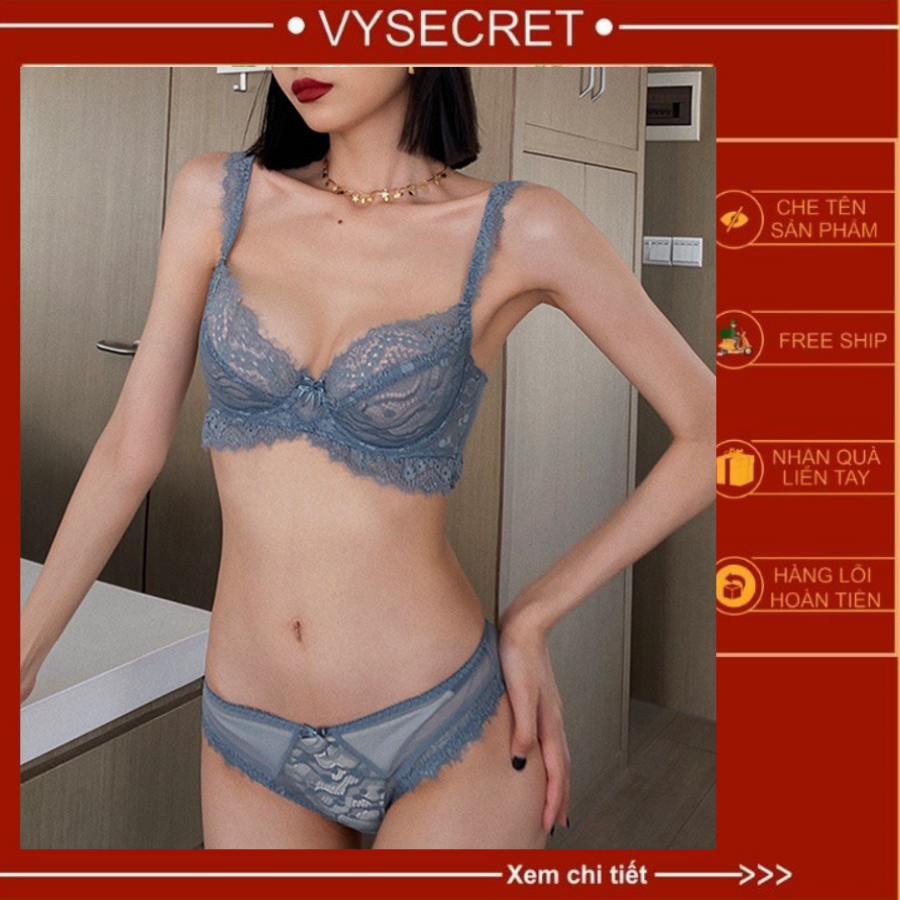Bộ Đồ Lót Ren, Áo Lót Có Gọng Không Đệm Mút, Quần Lót Nữ Ren Sexy Mã 9269.