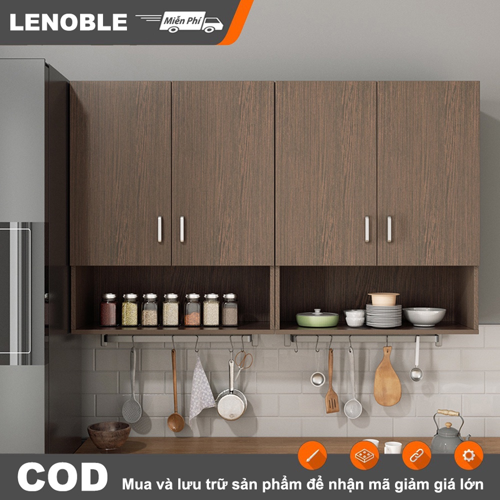 LENOBLE Bắc Âu tủ bếp lớn treo tường bằng gỗ treo tủ thay đồ dễ dàng lắp đặt tủ phòng tắm