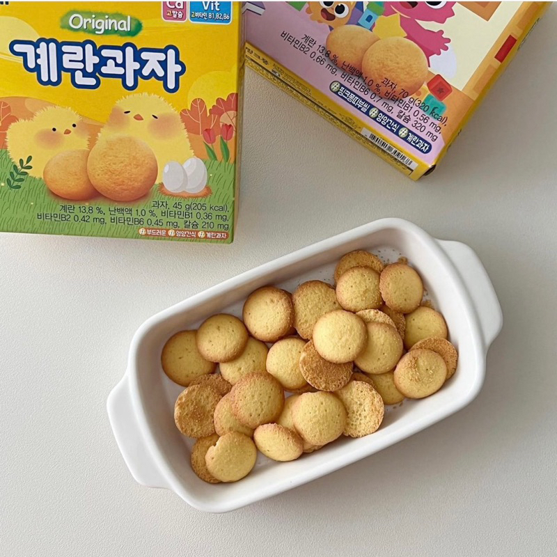 Bánh quy trứng Haitai cho bé từ 1Y ăn dặm Hàn Quốc