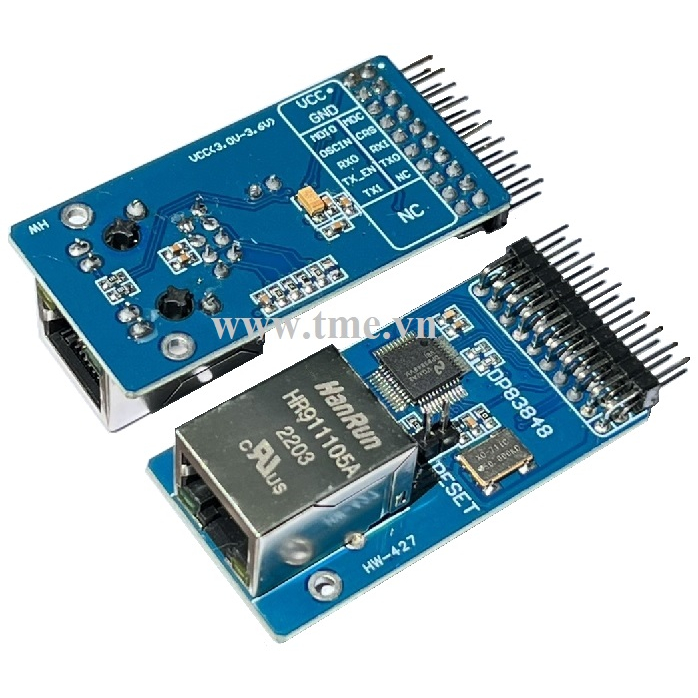 10 /100 Mb/s Mode Ethernet Transceiver DP83848 Onboard