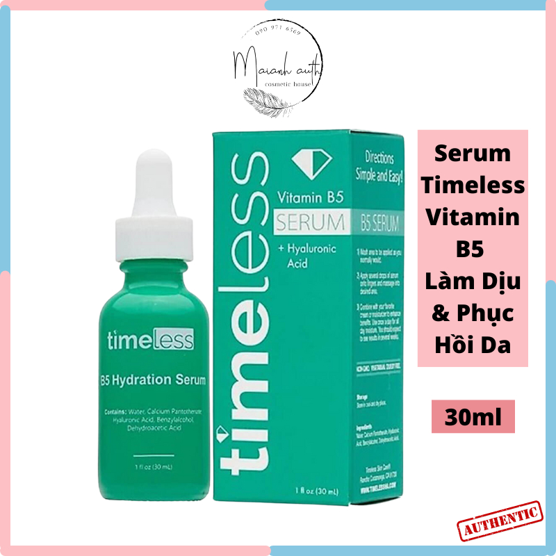 [Mã COSBAUH3 giảm 8% đơn 300K] Tinh Chất Timeless Vitamin B5 + Hyaluronic Acid Làm Dịu & Phục Hồi Da 30ml