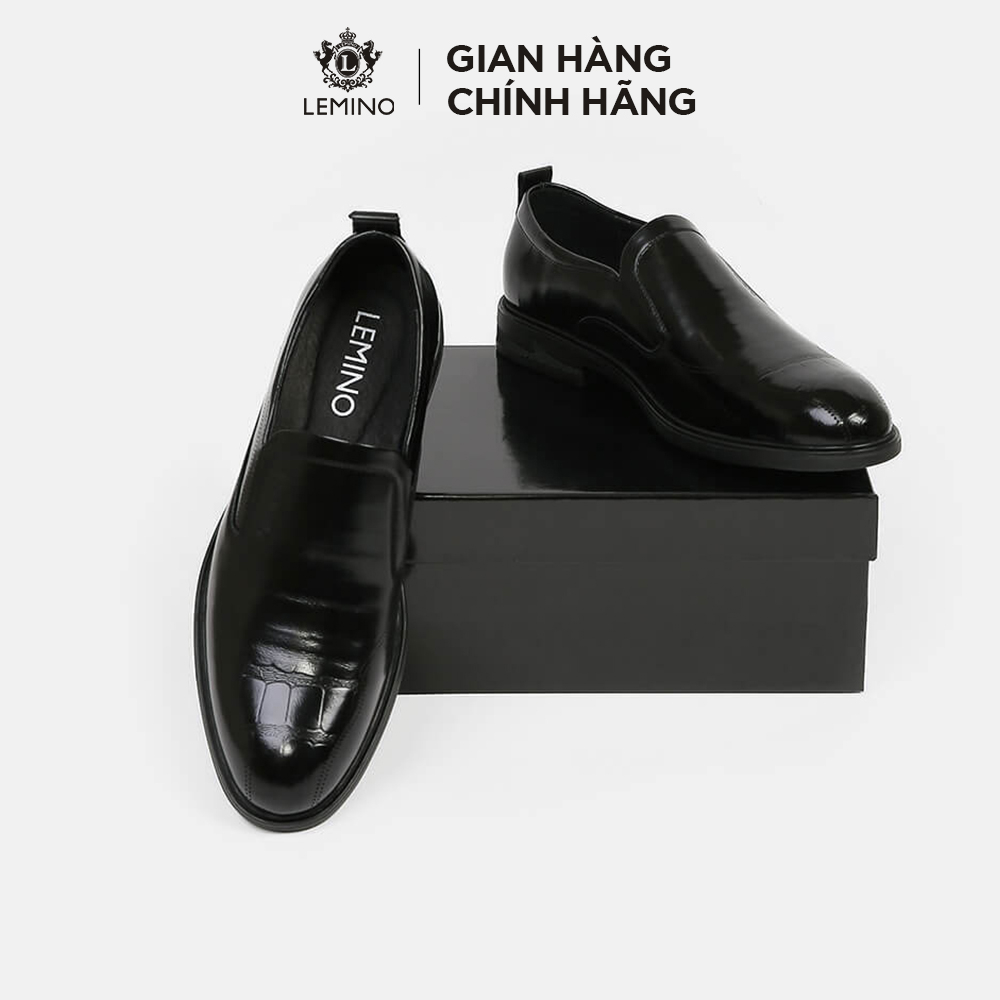 Giày Nam Lemino Da Bóng Thời Thượng LE52009