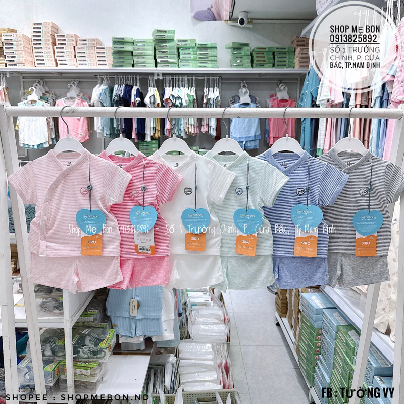Bộ cộc tay cài chéo Joyful - Bu Siro cho bé trai bé gái