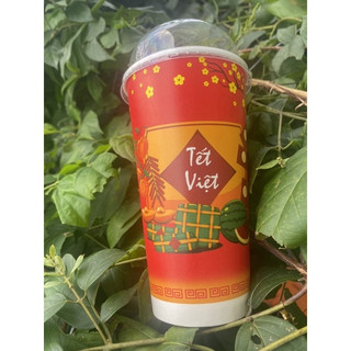 Combo 100 cái ly giấy tết 22oz - 660ml