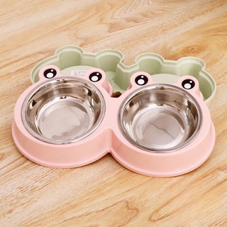 Bát ếch 2 ngăn cho chó mèo