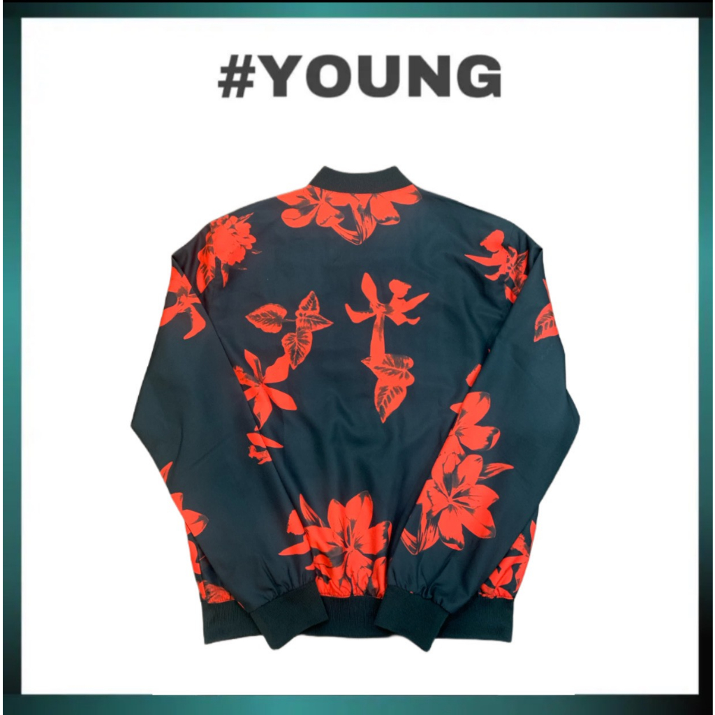 Áo Khoác 2 Lớp - Chất Liệu Vải Chéo - Họa Tiết In Hoa - Thoáng Mát Thời Trang