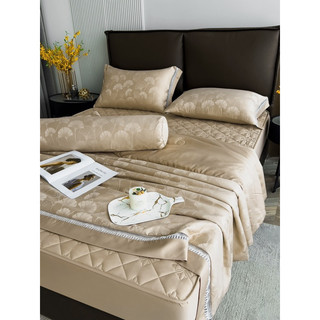 Bộ chăn ga gối Phi Lụa chăn chần ga chần bo chun thương hiệu set 5 món