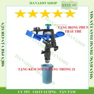 Béc tưới phun cánh đập chỉnh góc ren ngoài 21mm tặng kèm cục nối 21 ren trong 21 và đầu phun thay thế 3ly trên đầu béc.
