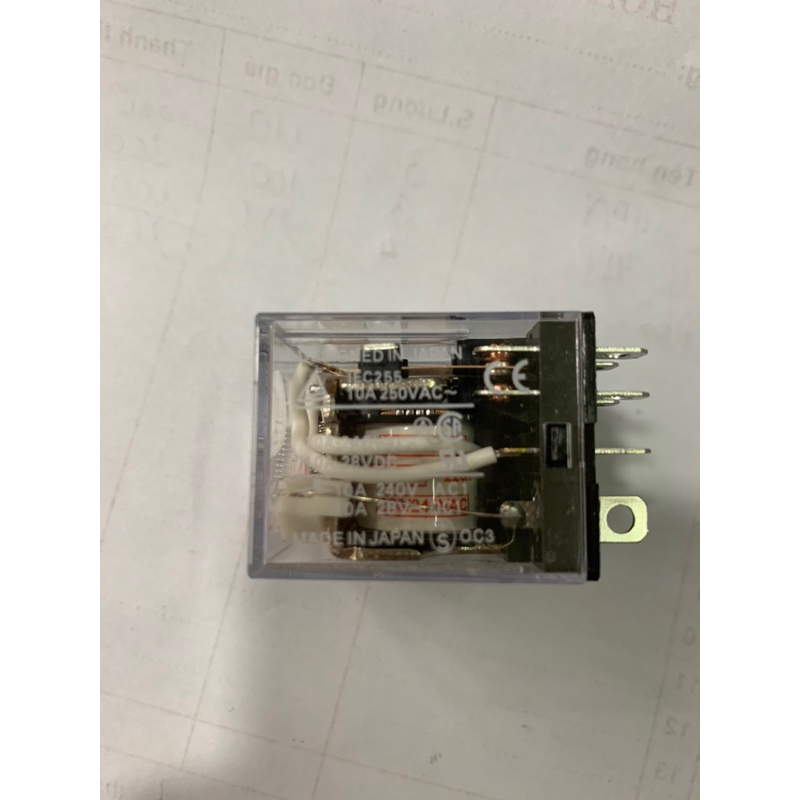 Relay Trung Gian Omron LY4N 14 chân to 10A 220VAC, 110VAC, 24VDC, 12VDC