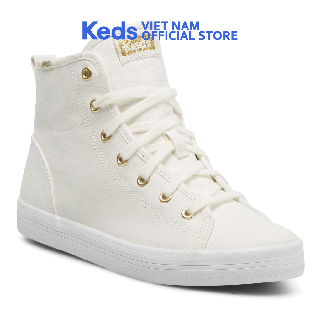 Giày Keds Nữ Cổ Cao - Kickstart High Canvas White - KD067261