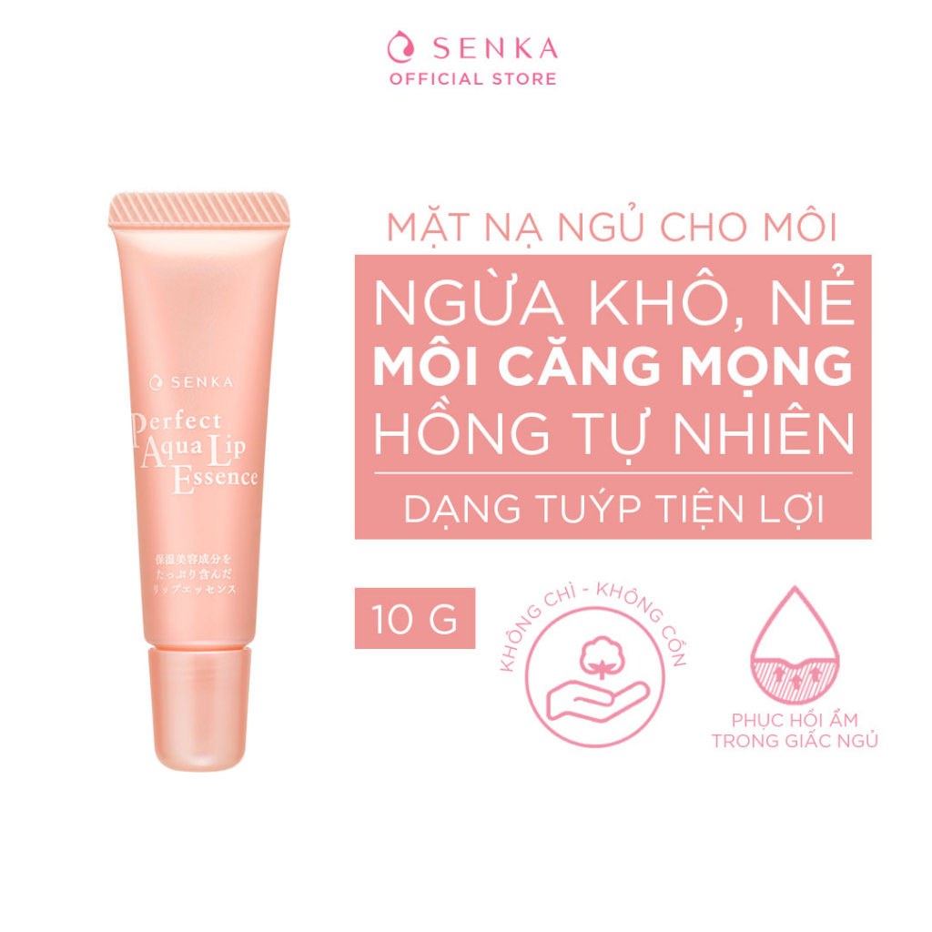 Tinh Chất Dưỡng Môi Senka Cấp Ẩm & Ngừa Khô, Nẻ Môi Perfect Aqua Lip Essence 10Gr