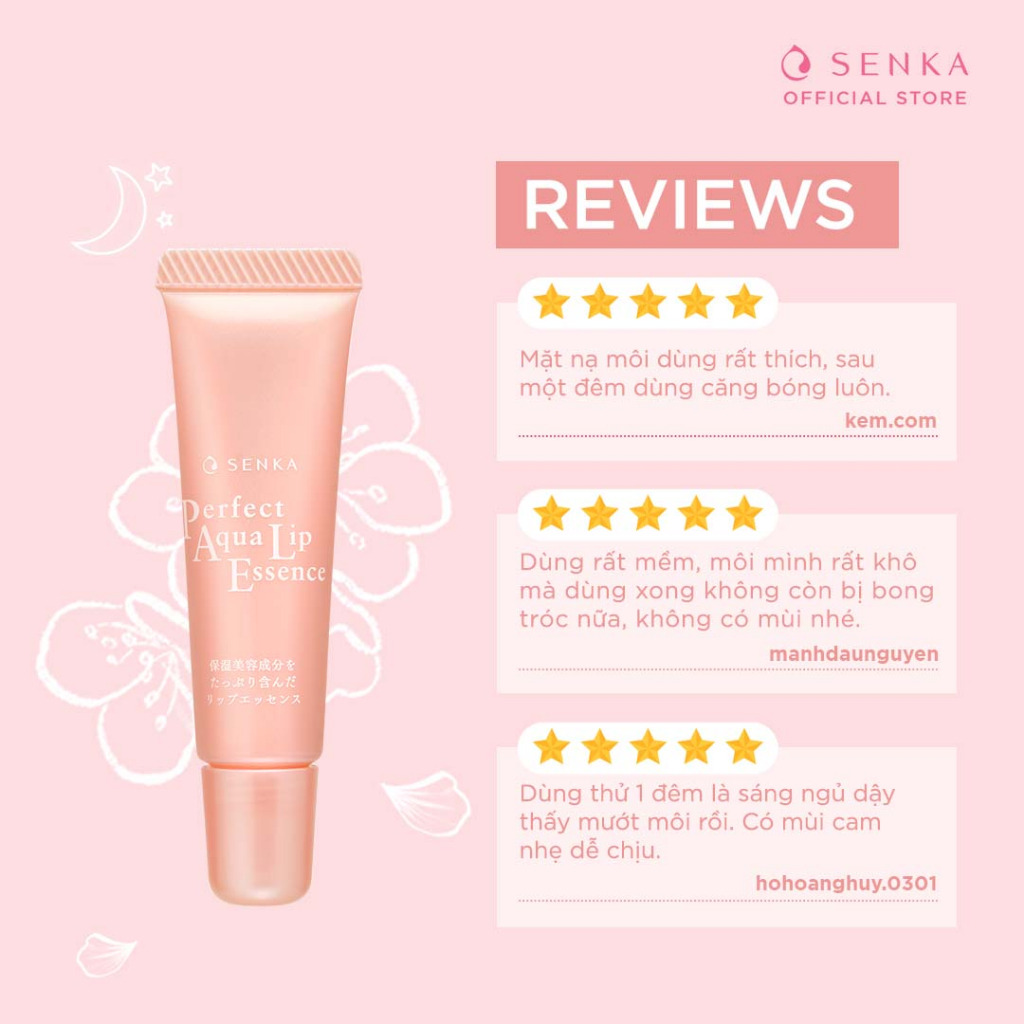 Tinh Chất Dưỡng Môi Senka Cấp Ẩm & Ngừa Khô, Nẻ Môi Perfect Aqua Lip Essence 10Gr
