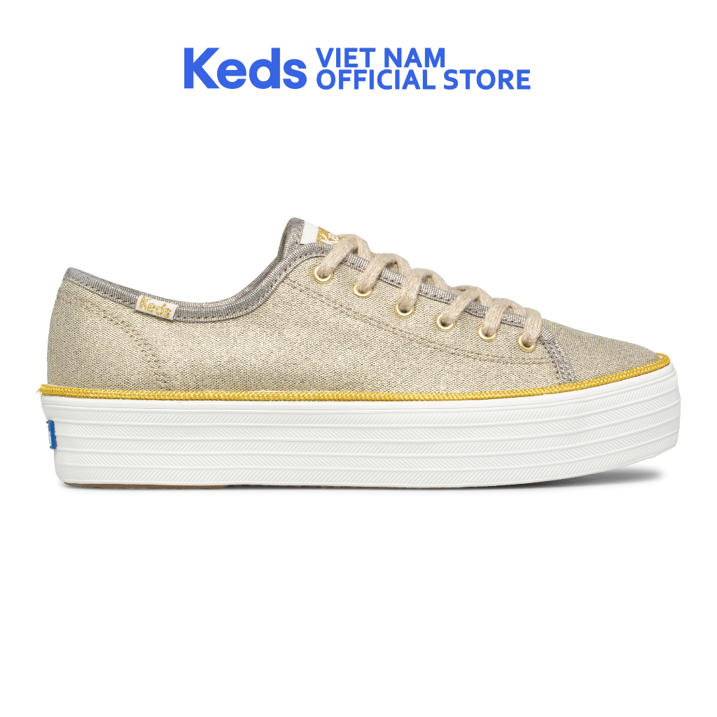 Giày Keds Nữ- Triple Kick Canvas Metallic Gold- KD065993