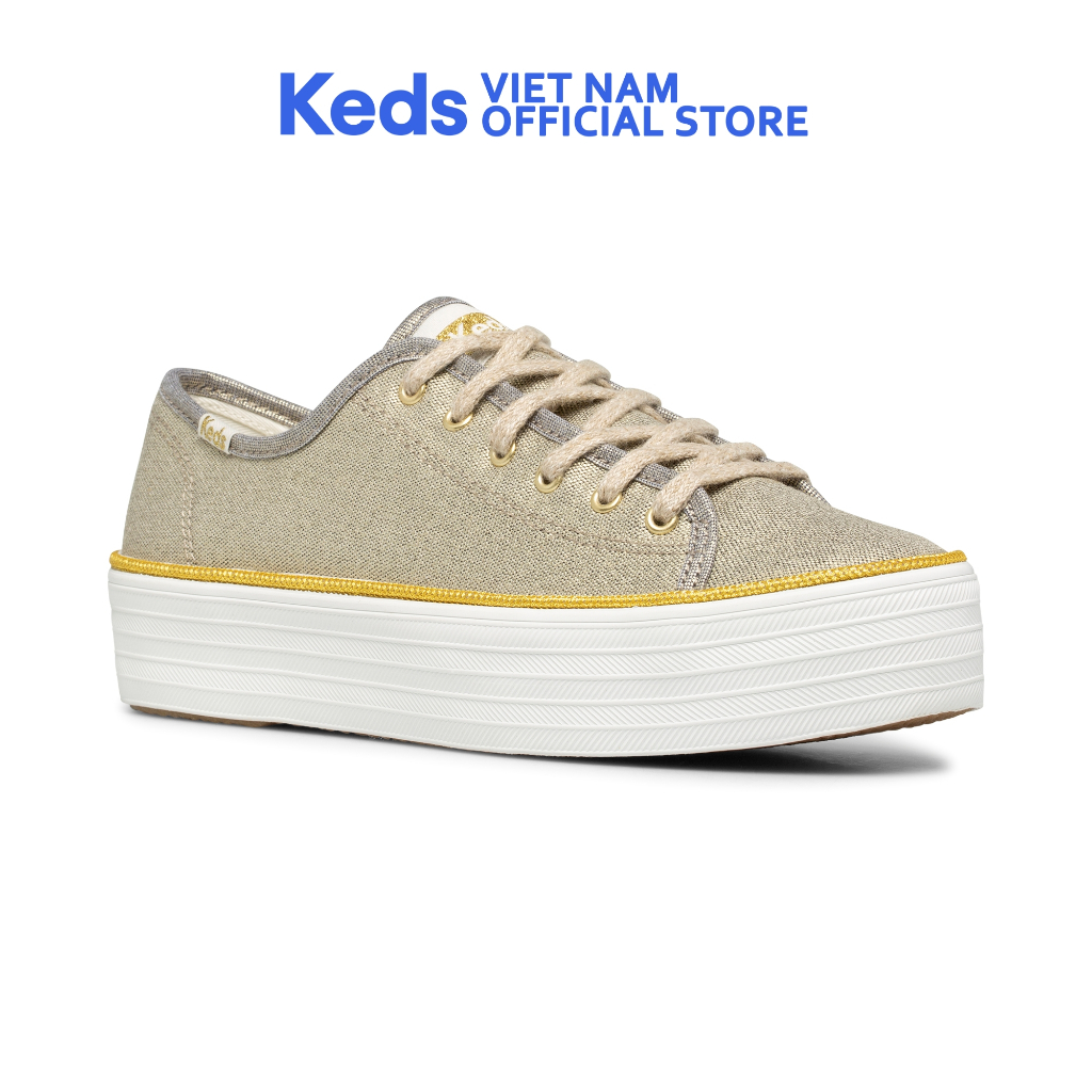 Giày Keds Nữ- Triple Kick Canvas Metallic Gold- KD065993