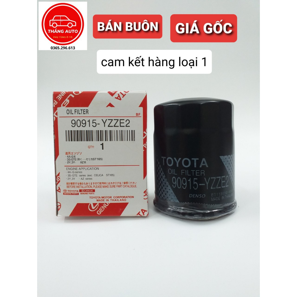 Lọc dầu động cơ toyota zace, camry, rav4, altis (mã: 90915yzze2 - 9091510002 - 9091510004) Lọc nhớt tozota zace