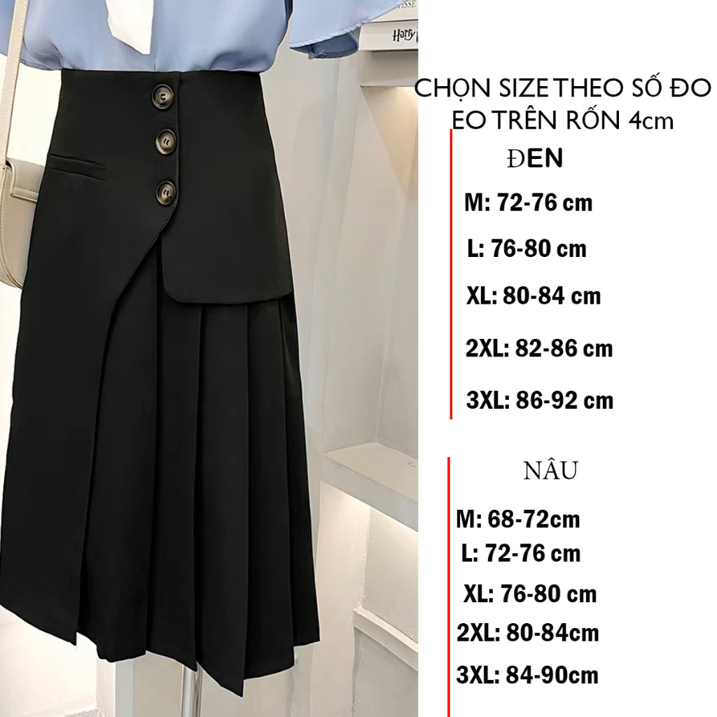 Chân Váy nữ Bigsize 45-90kg nhà MÚP chất goll Nhật+ TUYẾT MƯA HÀN, 2 lớp dài 72cm phong cách năng động