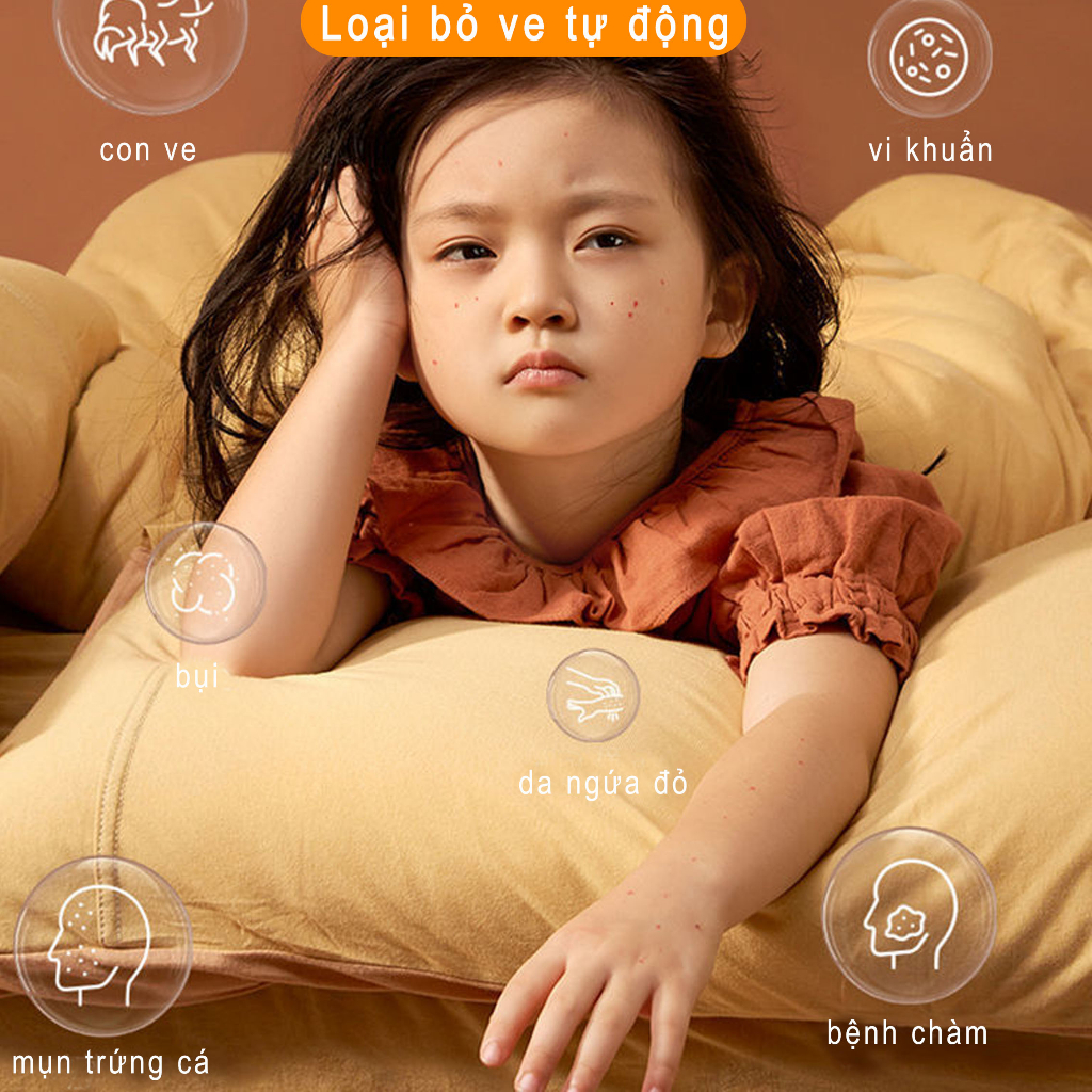 Máy hút bụi nệm, máy hút bụi cầm tay mini UV tiệt trùng sofa, giường,