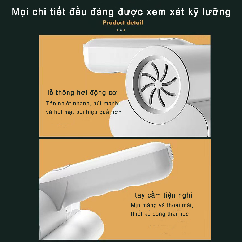 Máy hút bụi nệm, máy hút bụi cầm tay mini UV tiệt trùng sofa, giường,
