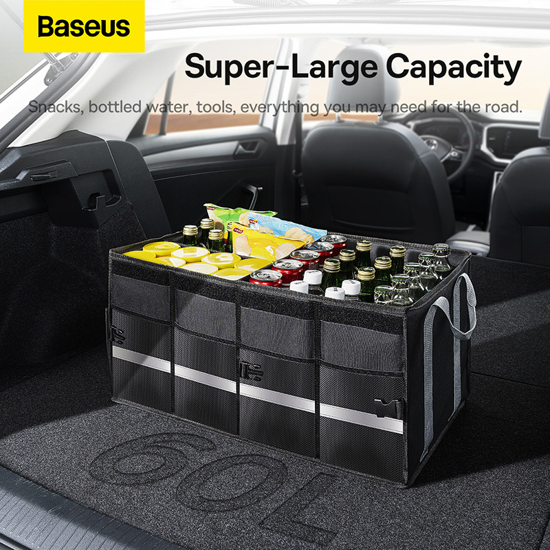 Túi Đựng Đồ Xếp Gọn Trên Xe Ô Tô Baseus OrganizeFun Series Car Storage Box 60L Cluster siêu tiện lợi