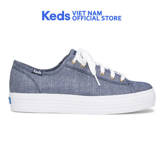 Giày Keds Nữ - Triple Kick Canvas Chambray Blue - KD060332