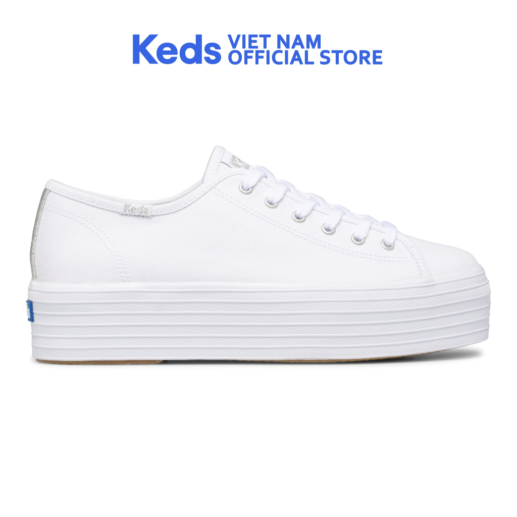 Giày Keds Nữ- Triple Up Canvas White- KD066003
