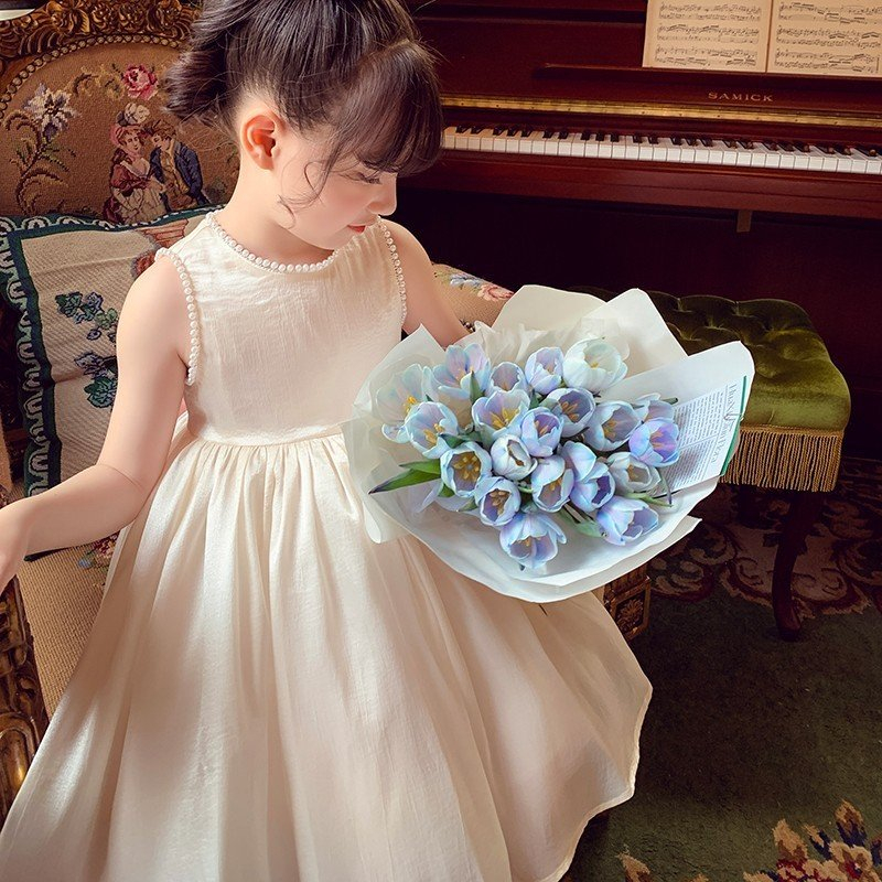 Đầm váy công chúa cho bé gái Tutupetti nơ lưng không tay xinh xắn đáng yêu