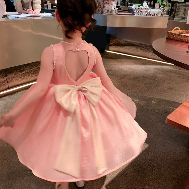Đầm váy công chúa cho bé gái Tutupetti nơ lưng không tay xinh xắn đáng yêu