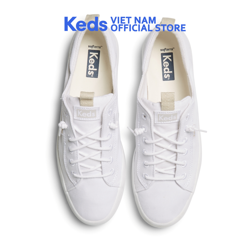 Giày Keds Nữ- Kickback Canvas White- KD066041