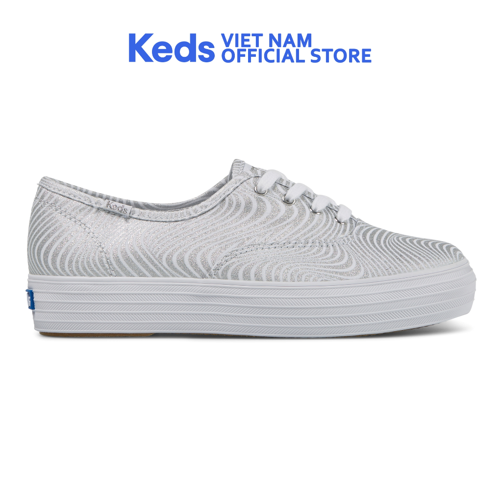 Giày Keds Nữ- Triple Canvas CVO Metallic Silver- KD066615