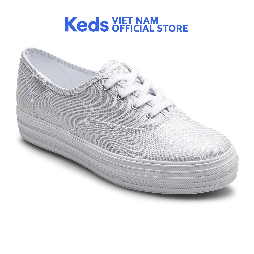 Giày Keds Nữ- Triple Canvas CVO Metallic Silver- KD066615